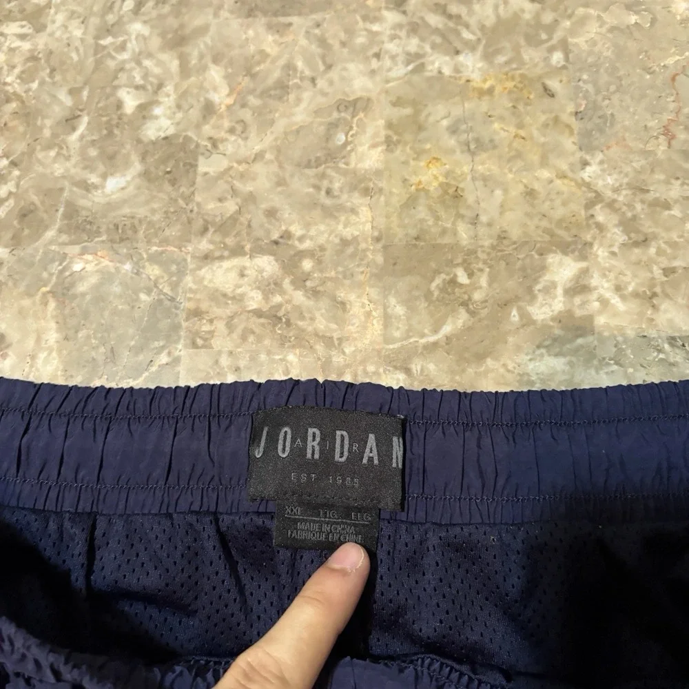 Nike Air Jordan Track Pants Mens 2XL Blue Diamond Nylon Crinkly Gym AQ2686